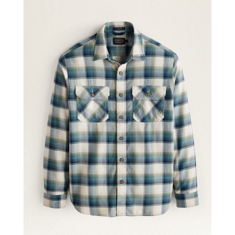 Pendleton Men's Plaid Burnside Doublebrushed Flannel Shirt
