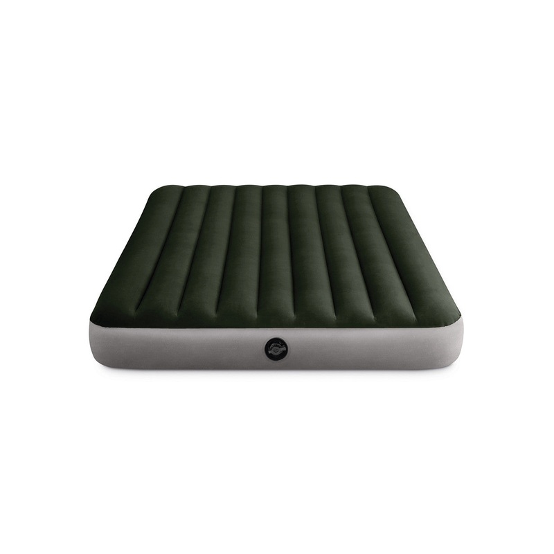 Intex Dura-Beam Standard Prestige Air Mattress 10" Queen w/ Hand-Held Battery Pump