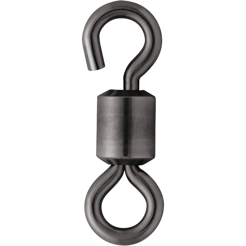 VMC Black Stainless Steel Open Eye Rolling Swivel