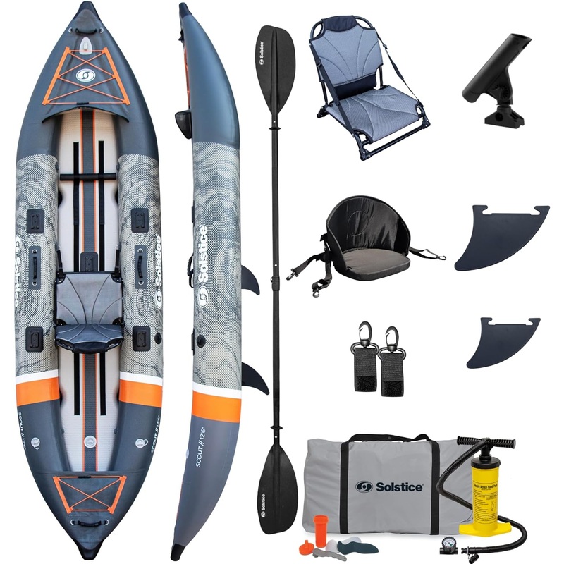 Solstice Scout Inflatable Fishing Kayak Kit
