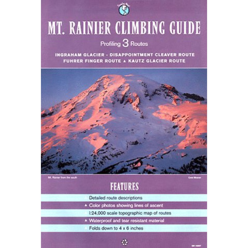 Mount Rainier 3 Route Climbing Guide Map