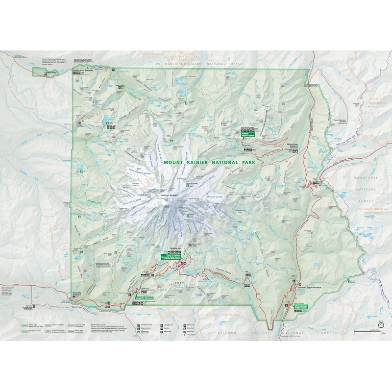 Mount Rainier National Parks Map