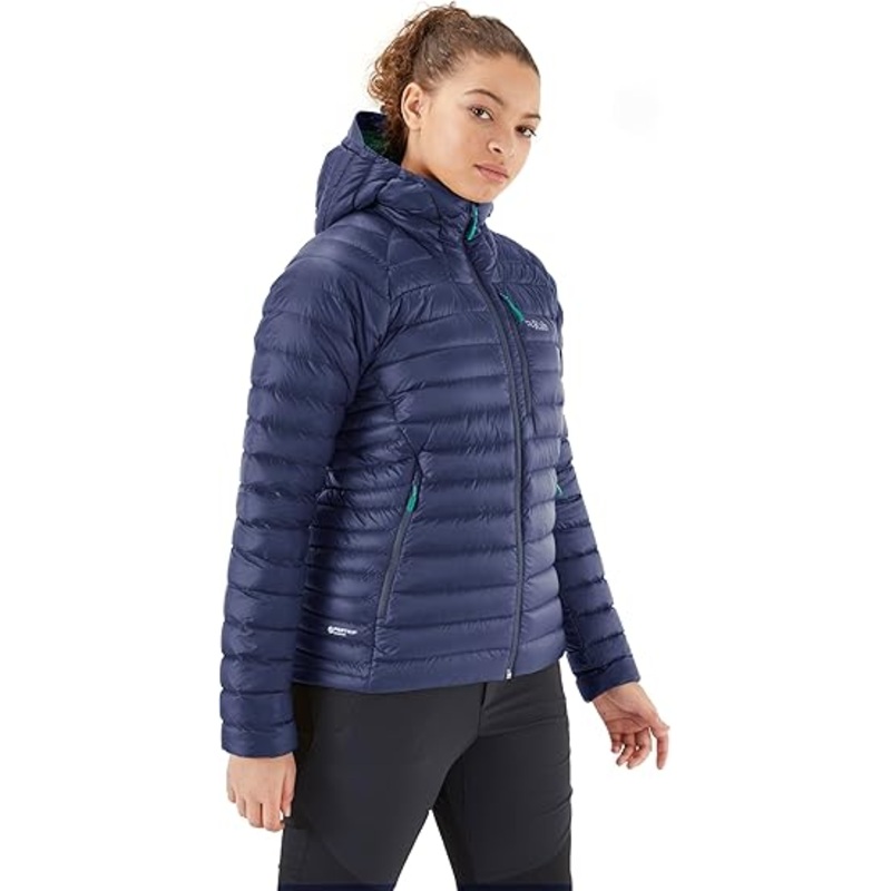 USED Rab Microlight Alpine Down Jacket Women's Deep Ink/Atlantis Small Open Box