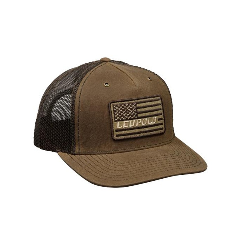 Leupold Flag Waxed Canvas Trucker Hat