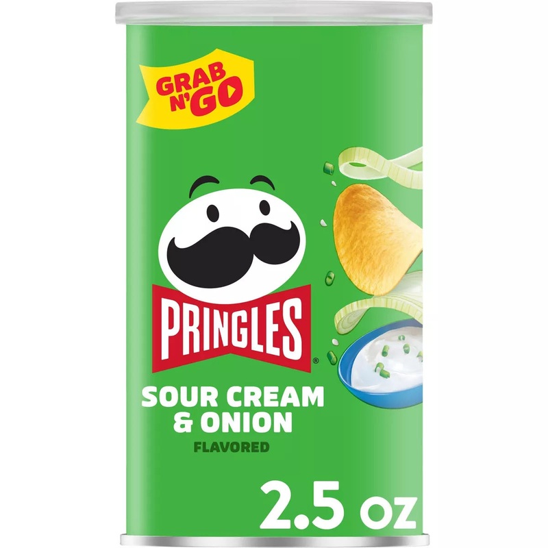 Pringles Grab & Go Large Sour Cream & Onion Potato Crisps Chips