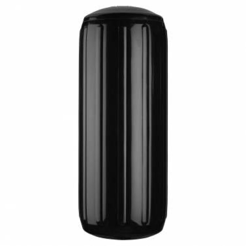 Polyform HTM-2 Black Marine Ribbed Fender 8.5" Diam x 20.5"