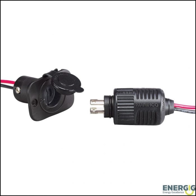 Marinco Motor Plug & Receptacle 2Wr 10Ga