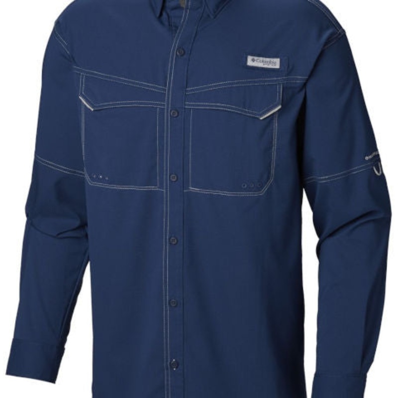 Columbia  Grey Low Drag Offshore Long Sleeve Shirt Men's