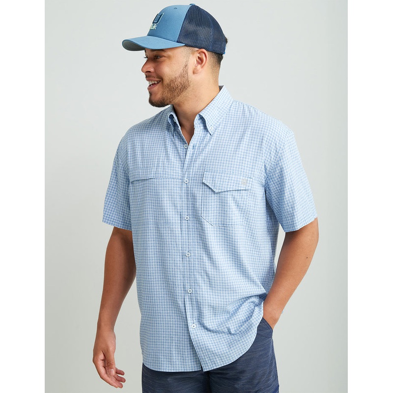 Huk Gear Tide Point Short Sleeve Button-Down Shirt Men's