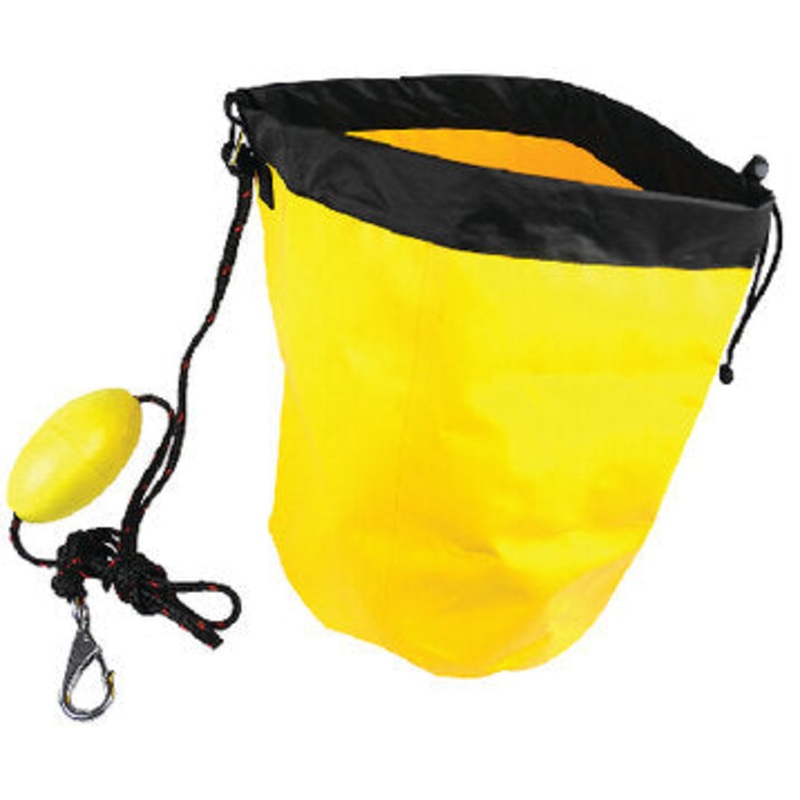 Seachoice 41171 - Up to 30 lb Yellow Heavy Duty Laminate Sand Anchor with Rope, Float & Snap Hook