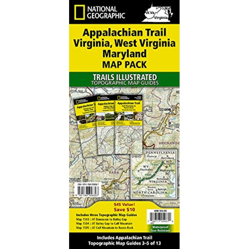 Appalachian Trail: Virginia, West Virginia, Maryland [Map Pack Bundle]