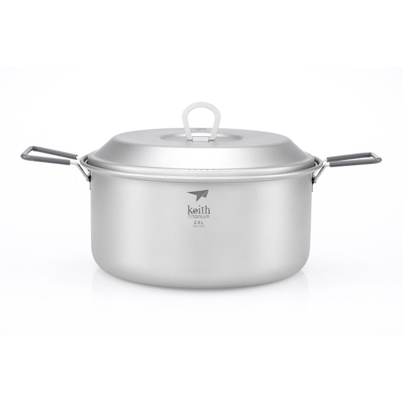 Keith 2-Piece Titanium Pot and Pan Cook Set 2.5L