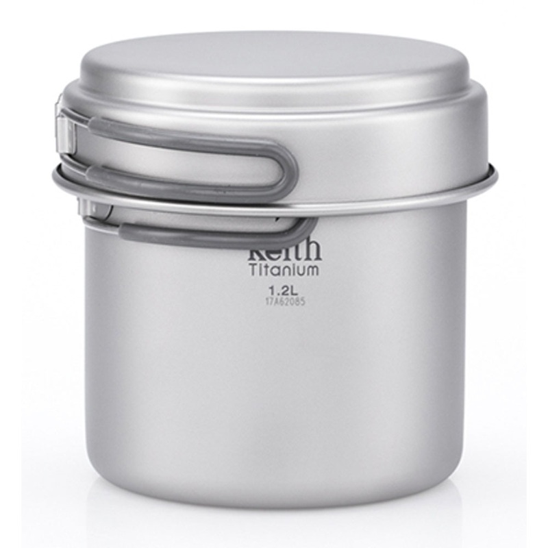 Keith 2-Piece Titanium Pot and Pan Cook Set 1.2L + 400ml