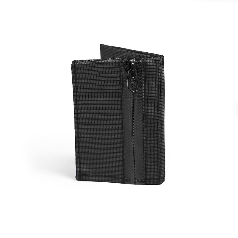 Bargain Tri-fold Minimalist Wallet - Jet Black Ultra