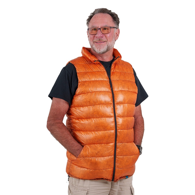 Clearance - Goose Down Vest - Burnt Orange - Large