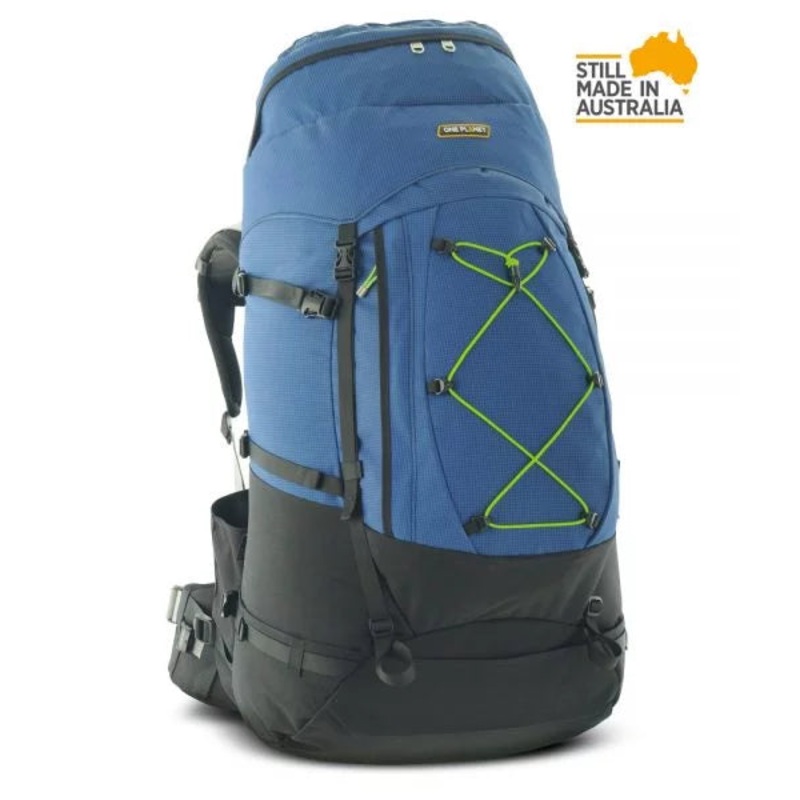 One Planet Tarkine 85L Hiking Backpack - Pacific/Black