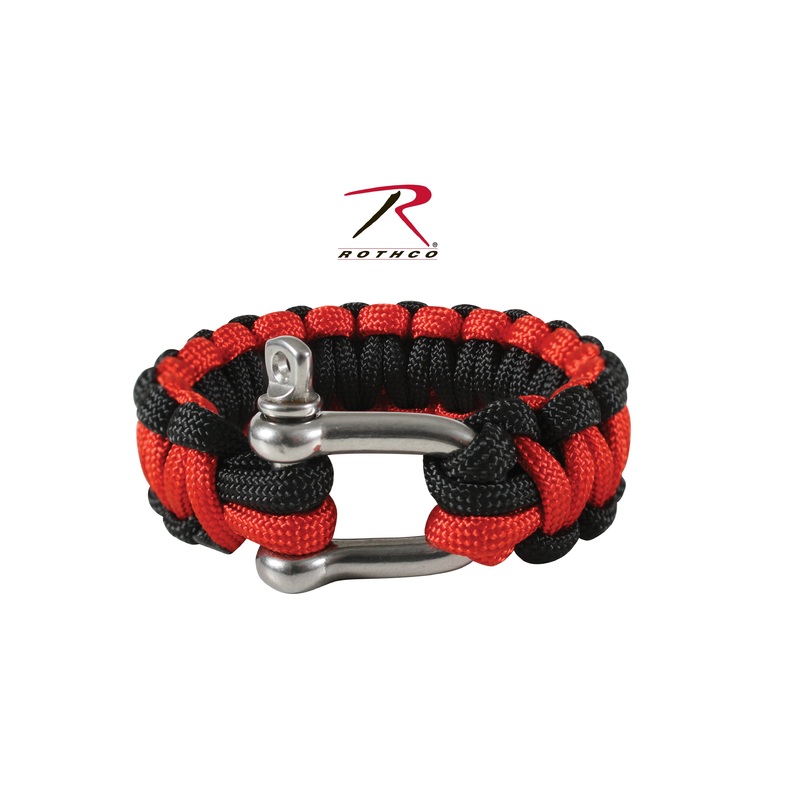 [CLEARANCE] Rothco Thin Line Paracord Bracelet With D-Shackle