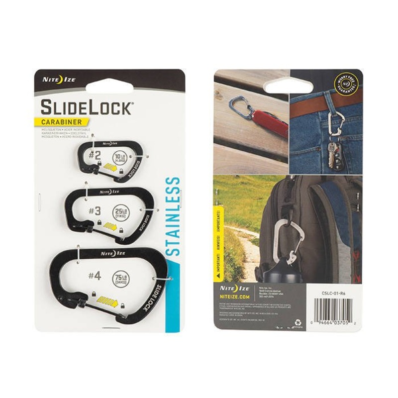 Nite Ize SlideLock Carabiner Set #2, #3, #4