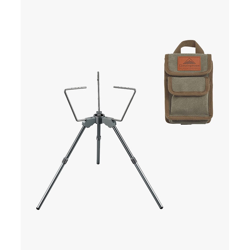 Campingmoon Backpacking Stove Stand High Type w/ Upper Support Trivet