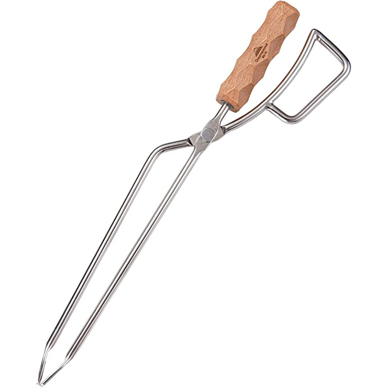 Campingmoon Stainless Steel Fireplace Firewood Thongs