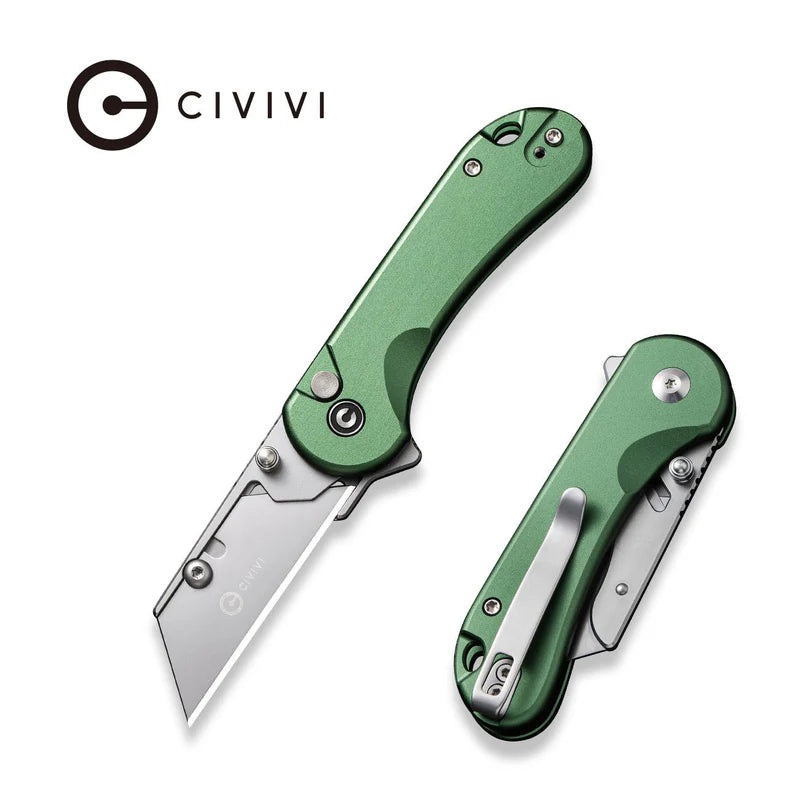 CIVIVI Elementum Utility Green Handle S/S Plain 6Cr13 Blade