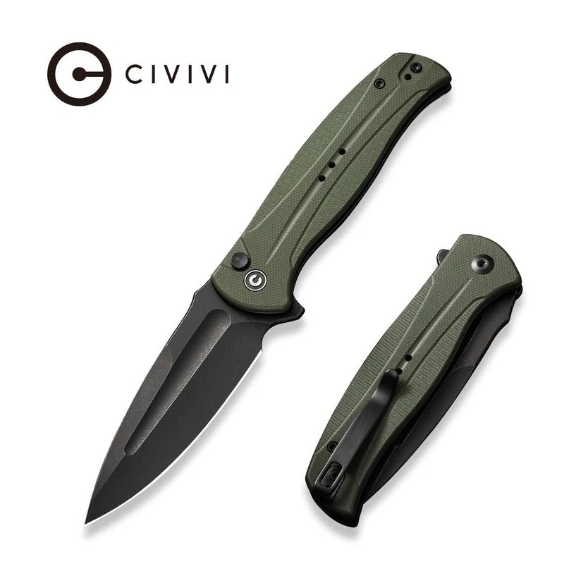 CIVIVI Incindie OD Green G10 Handle Black 14C28N Blade