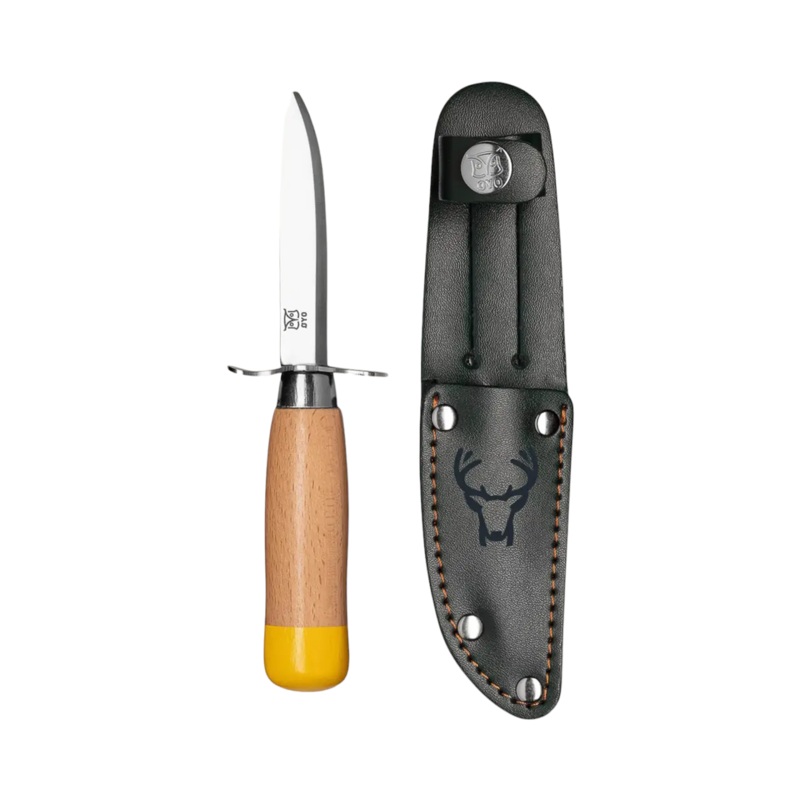 Oyo Scout Knife with Leather Sheath - Green