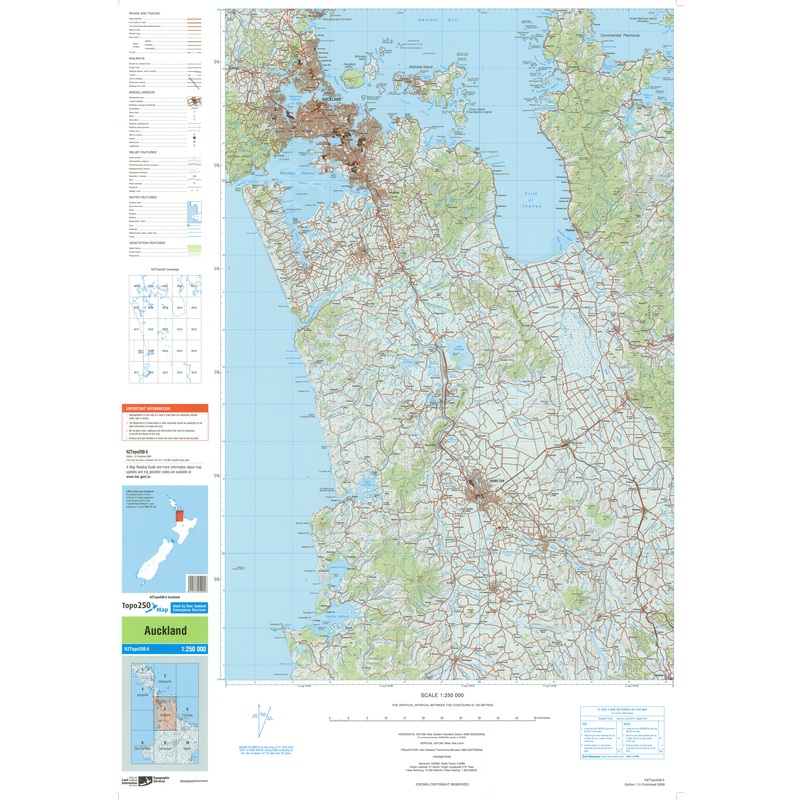 NZ Topo 250 Map 05 - Auckland