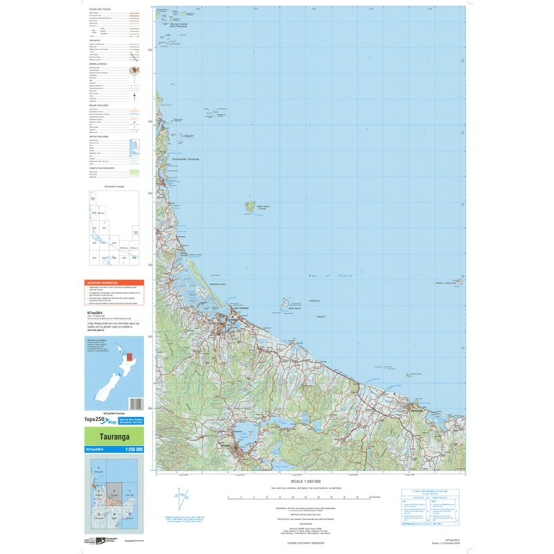 NZ Topo 250 Map 06 - Tauranga