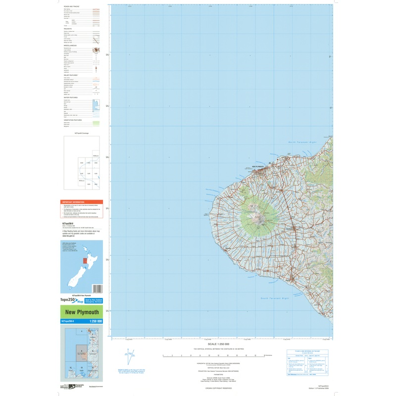 NZ Topo 250 Map 08 - New Plymouth