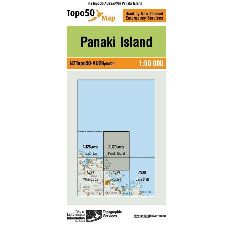 NZ Topo 50 Map AU29 Panaki Island