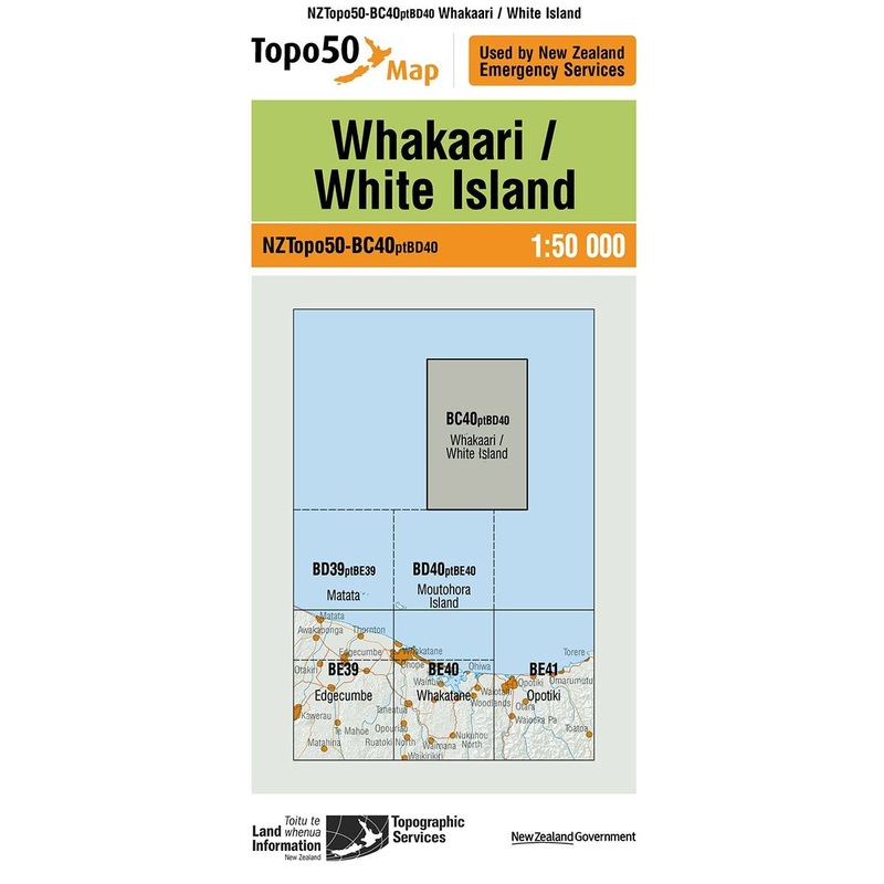 NZ Topo 50 Map BC40 White Island