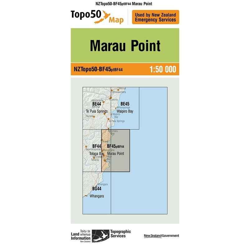 NZ Topo 50 Map BF45 Marau Point