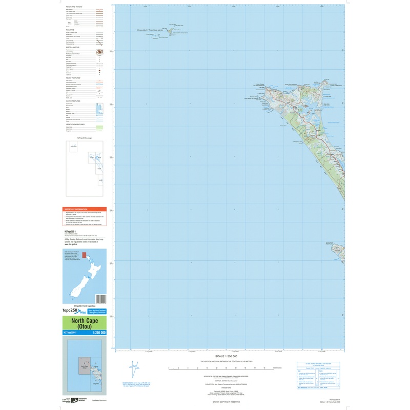 NZ Topo 250 Map 01 - North Cape