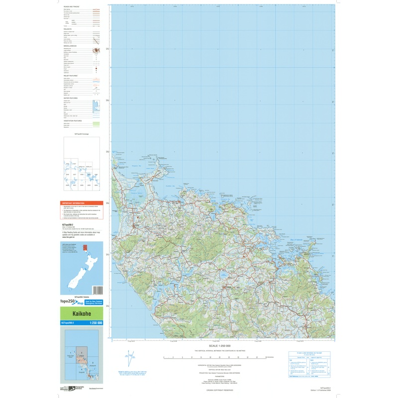 NZ Topo 250 Map 02 - Kaikohe