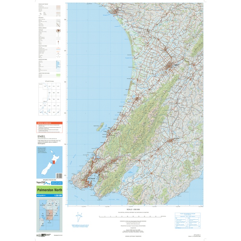 NZ Topo 250 Map 14 - Palmerston North