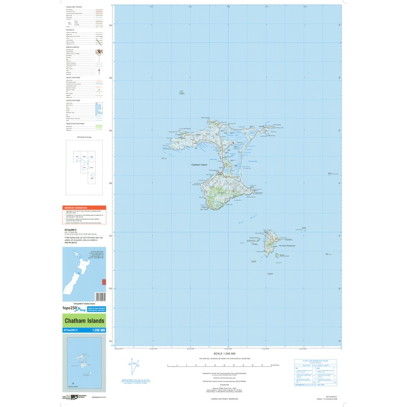 NZ Topo 250 Map 31 - Chatham Islands