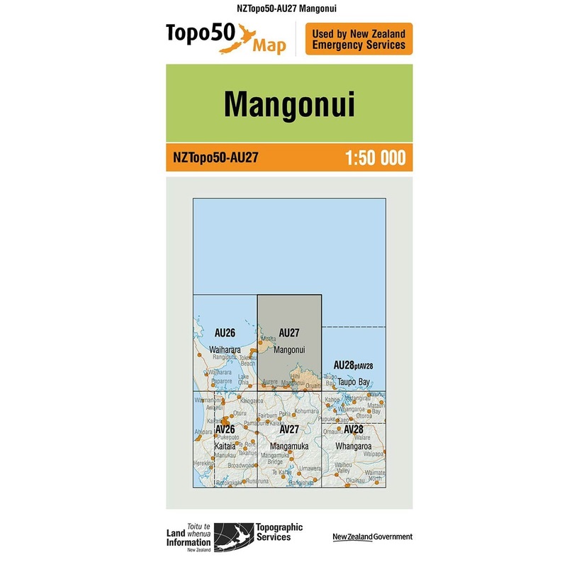 NZ Topo 50 Map AU27 Mangonui