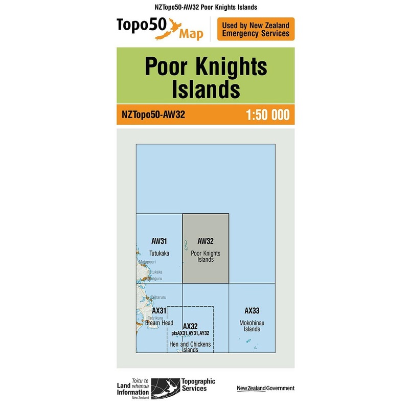 NZ Topo 50 Map AW32 Poor Knights Islands