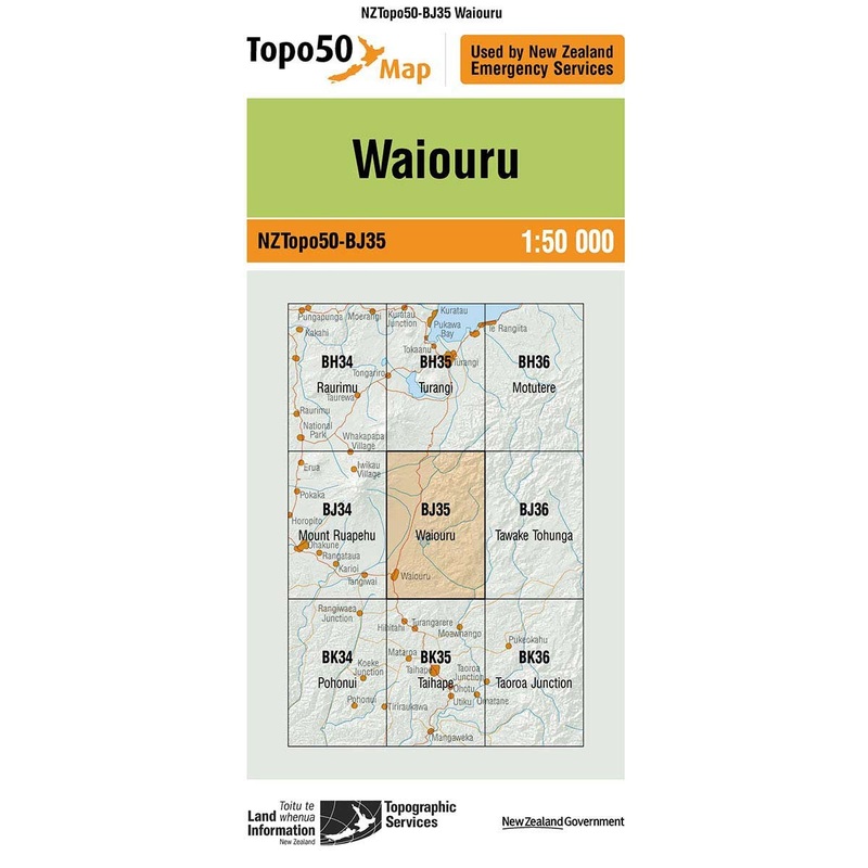 NZ Topo 50 Map BJ35 Waiouru