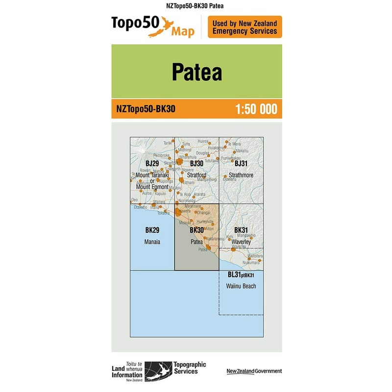 NZ Topo 50 Map BK30 Patea