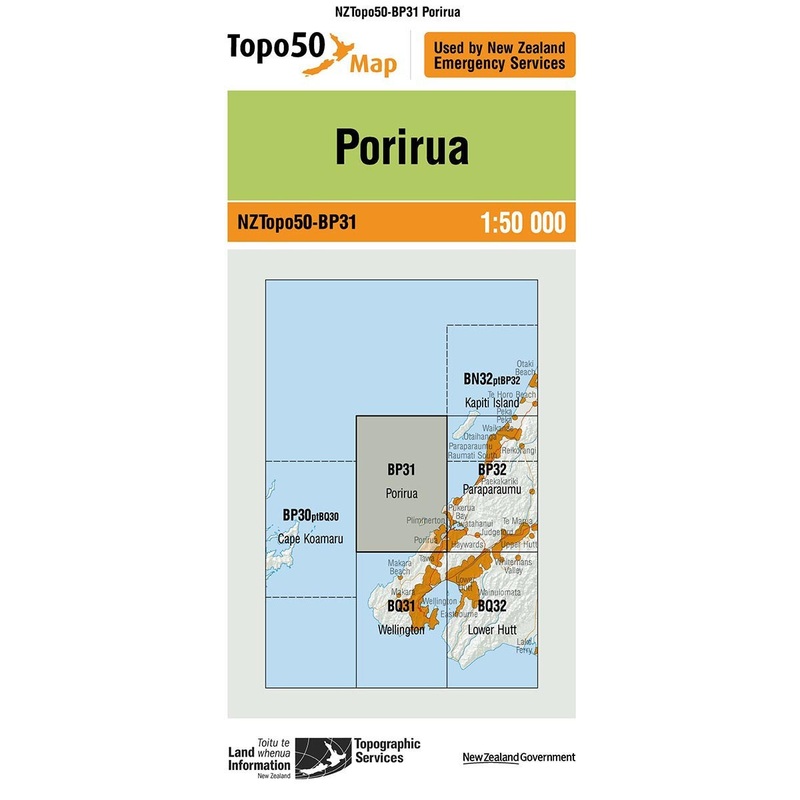 NZ Topo 50 Map BP31 Porirua