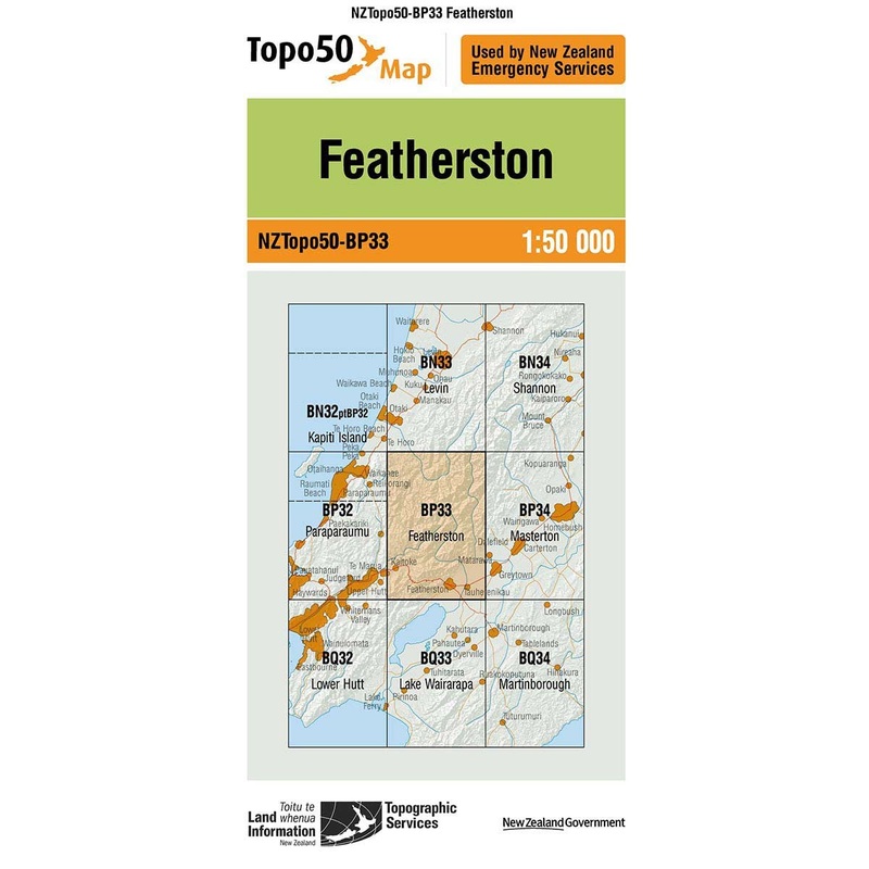 NZ Topo 50 Map BP33 Featherston