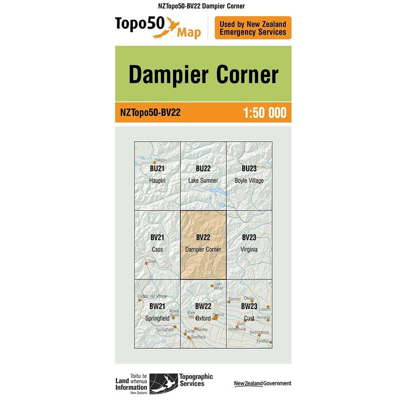 NZ Topo 50 Map BV22 Dampier Corner