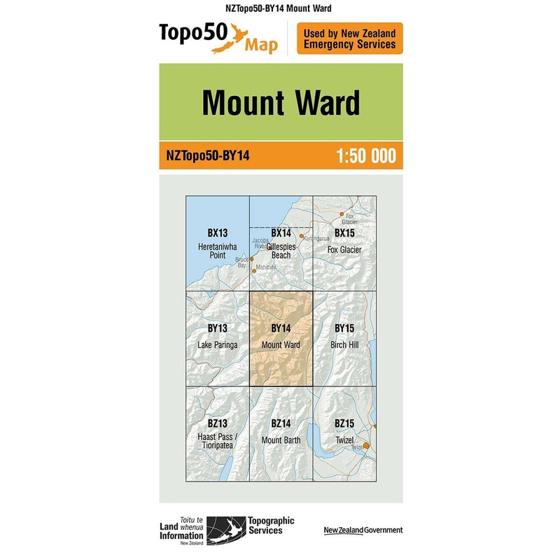 NZ Topo 50 Map BY14 Mount Ward