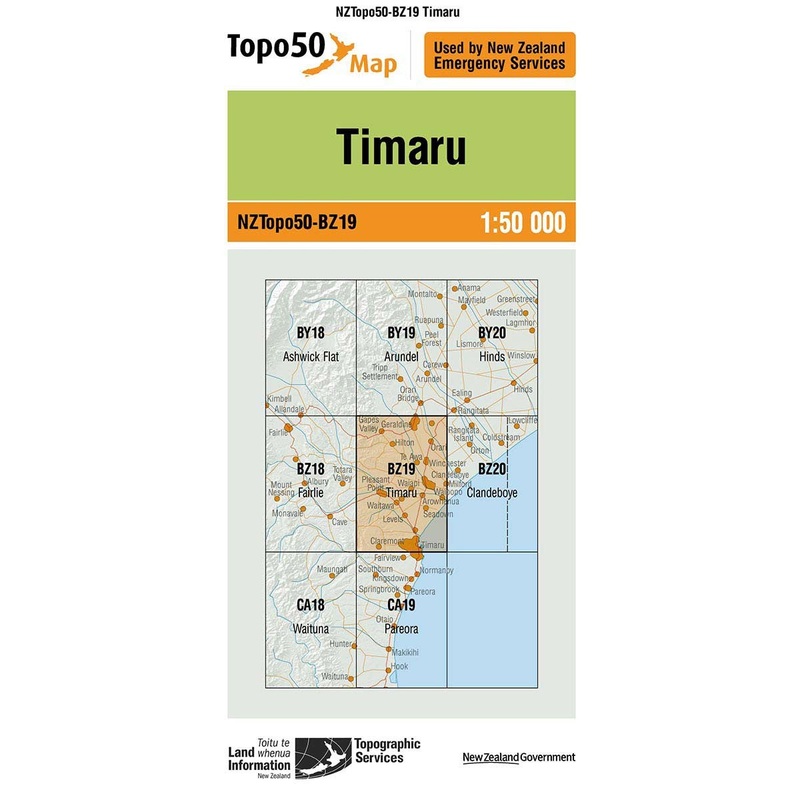 NZ Topo 50 Map BZ19 Timaru