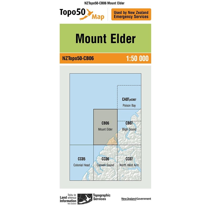NZ Topo 50 Map CB06 Mount Elder