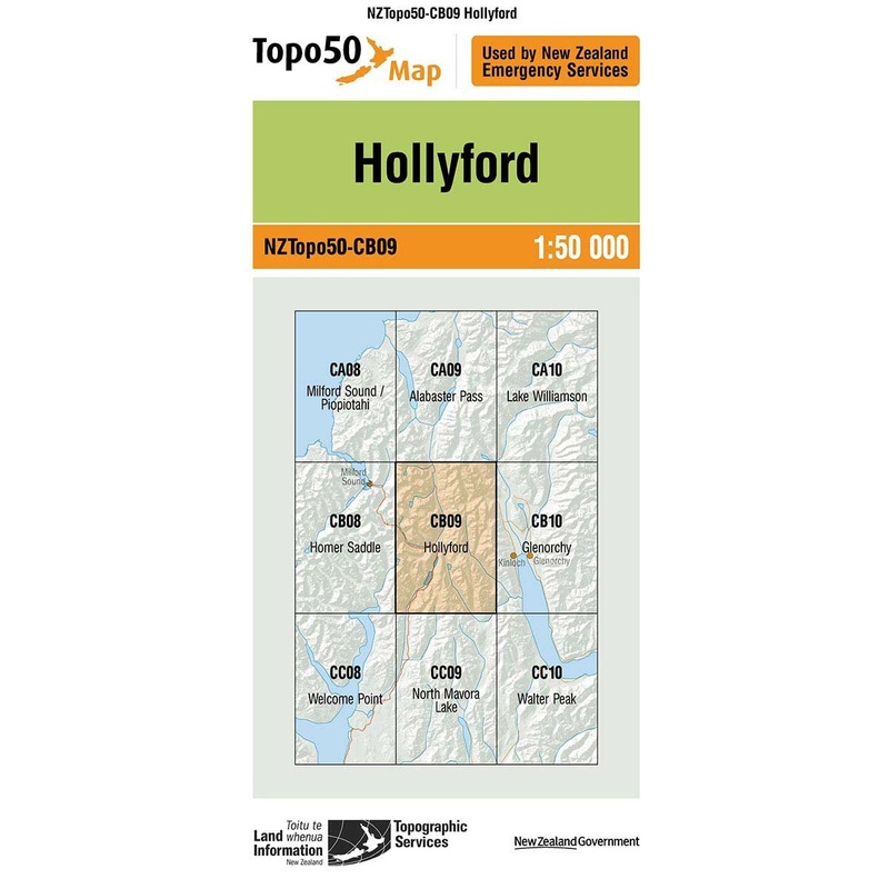 NZ Topo 50 Map CB09 Hollyford