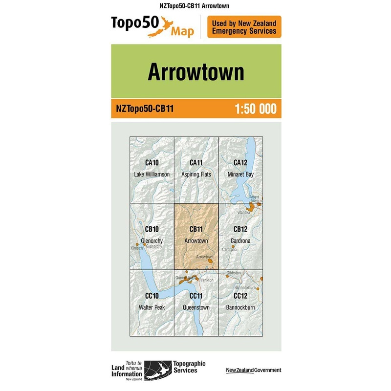 NZ Topo 50 Map CB11 Arrowtown