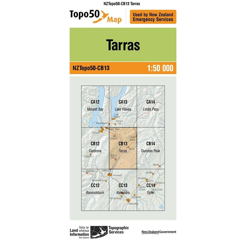 NZ Topo 50 Map CB13 Tarras